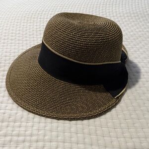 Elegant Brown and Black Women's Sun Hat